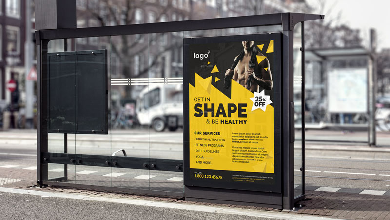 Simulazione pubblicità palestra